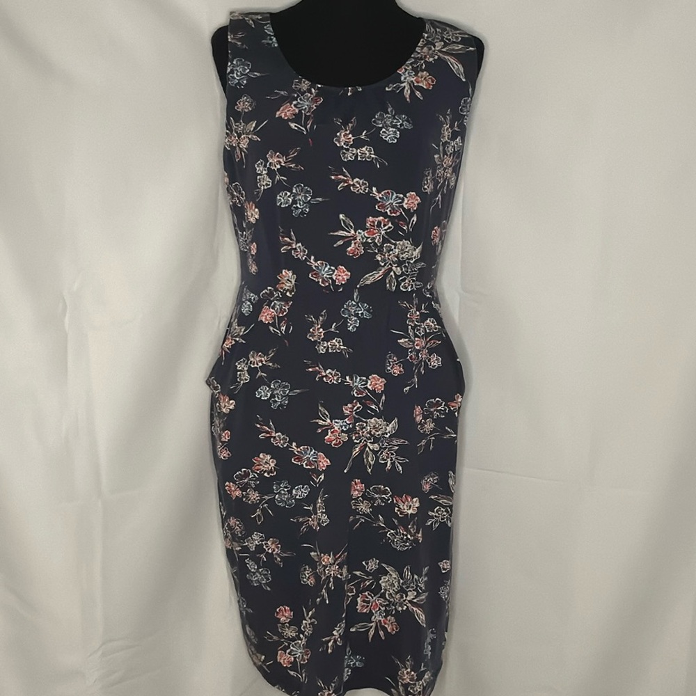 GARNET HILL FLORAL MIDI DRESS